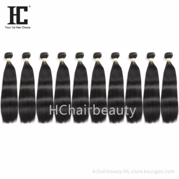 Brazilian Hair Weave Bundles Straight Human Hair 30 Inch Bundles Natural Hair Extensions Whole Sale Brazilian 10 Bundles NonRemy